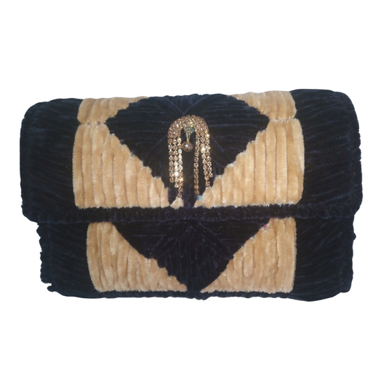 virsa bag navy blue and skin colour canvas bag for women clutch , wallet